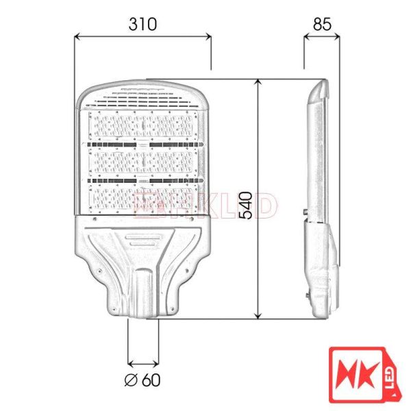 Đèn đường LED OEM Philips M13 SMD 150W - Thương hiệu HKLED